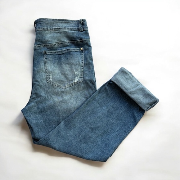 Denim - Women’s Distressed High Rise Jeans